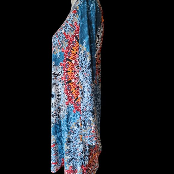 Long Sleeve Aztec Design Dress M - Picture 5 of 7